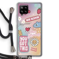 Positivity: Samsung Galaxy A42 5G Transparant Hoesje met koord