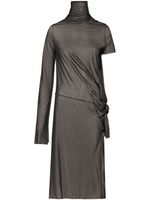 Maison Margiela asymmetric ruched midi dress - BLACK - thumbnail