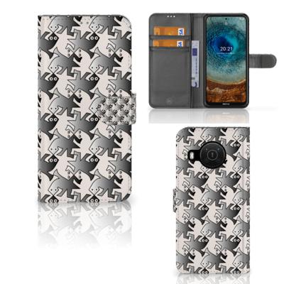 Nokia X10 | Nokia X20 | Telefoonhoesje | Met pasjeshouder | Salamander Grey