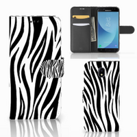 Samsung Galaxy J5 2017 Telefoonhoesje met Pasjes Zebra - thumbnail