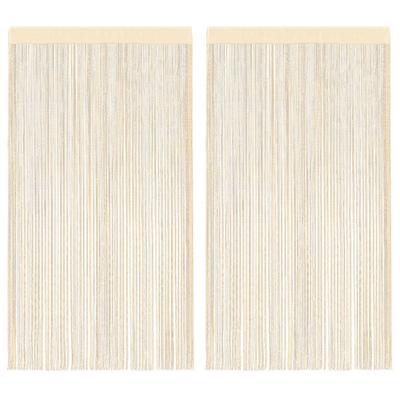 VidaXL Draadgordijnen 100x250 cm crème 2 st