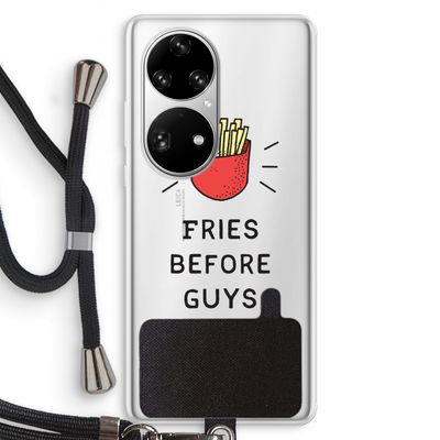 Fries before guys: Huawei P50 Pro Transparant Hoesje met koord