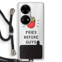 Fries before guys: Huawei P50 Pro Transparant Hoesje met koord