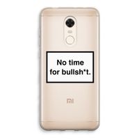 No time: Xiaomi Redmi 5 Transparant Hoesje