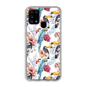Bloemen tukan: Samsung Galaxy M31 Transparant Hoesje