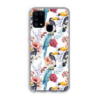 Bloemen tukan: Samsung Galaxy M31 Transparant Hoesje