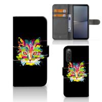 Sony Xperia 10 V Leuk Hoesje Cat Color