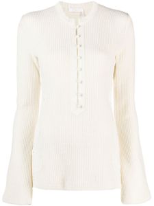 Chloé pull nervuré en laine - Blanc