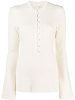 Chloé pull nervuré en laine - Blanc