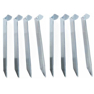 Grondpen/tentharing - 16x - zilver - staal - 17 cm