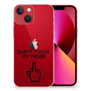 Apple iPhone 13 Silicone-hoesje Finger Don't Touch My Phone