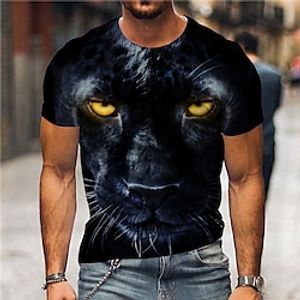 Voor heren Uniseks T-shirt dier Grafische prints Strakke ronde hals Kleding 3D-afdrukken Buiten Straat Korte mouw Afdrukken Sport Ontwerper Casual Groot en klein Lightinthebox