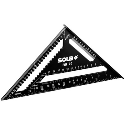 SOLA Metrische winkelhaak 18cm zwart - 56160101
