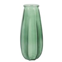 Home deco factory Bloemenvaas Capella - boeket - glas - groen - H28 cm