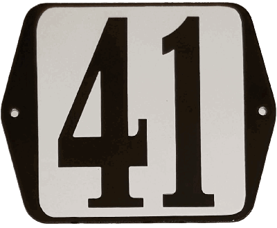 Huisnummer standaard nummer 41 - Warentuin mix
