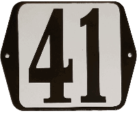 Huisnummer standaard nummer 41 - Warentuin mix