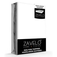 Zavelo Molton Topper Hoeslaken (100% Katoen)-Lits-jumeaux (160x200 cm) - thumbnail