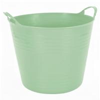 Excellent houseware Flexibele kuip / emmer - mint groen - 27 liter - kunststof - 42 x 35 cm