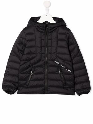 Diesel Kids veste matelassée à fermeture zippée - Noir