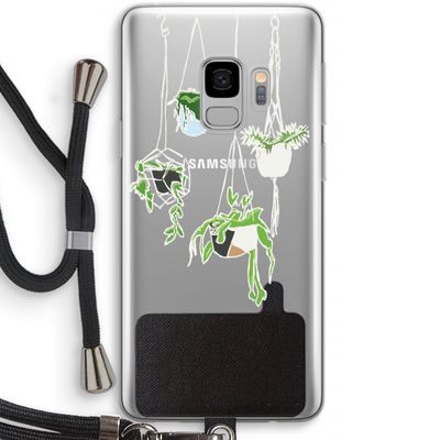 Hang In There: Samsung Galaxy S9 Transparant Hoesje met koord
