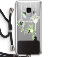 Hang In There: Samsung Galaxy S9 Transparant Hoesje met koord