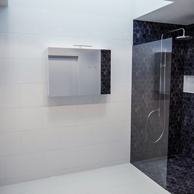 Spiegelkast Vico Cube | 100x70 cm | 2 Deuren | Zonder verlichting | Wit mat