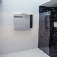 Spiegelkast Vico Cube | 100x70 cm | 2 Deuren | Zonder verlichting | Wit mat