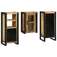 Badkamermeubelset Wandgemonteerd 3 pcs Bruin Massief Mango Hout