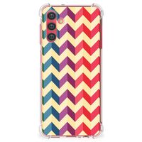 Samsung Galaxy A13 5G | A04s Doorzichtige Silicone Hoesje Zigzag Multi Color - thumbnail