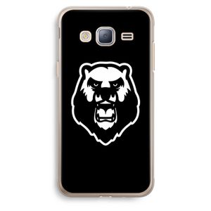 Angry Bear (black): Samsung Galaxy J3 (2016) Transparant Hoesje