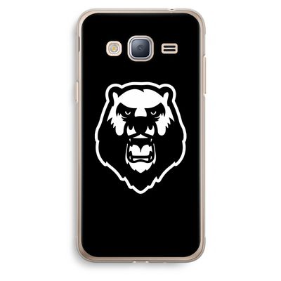Angry Bear (black): Samsung Galaxy J3 (2016) Transparant Hoesje