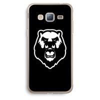 Angry Bear (black): Samsung Galaxy J3 (2016) Transparant Hoesje