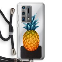 Grote ananas: Huawei P40 Pro Plus Transparant Hoesje met koord