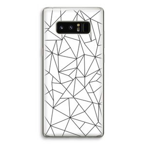Geometrische lijnen zwart: Samsung Galaxy Note 8 Transparant Hoesje