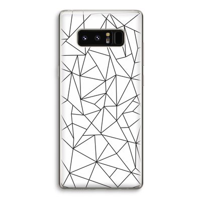 Geometrische lijnen zwart: Samsung Galaxy Note 8 Transparant Hoesje