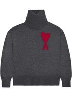 AMI Paris intarsia-logo wool jumper - Gris - thumbnail