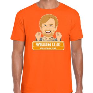 Oranje Koningsdag t-shirt - kingky king - voor heren