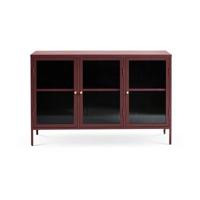 Olivine Katja Sideboard Dressoir Rood - Metaal - Glas - 132 cm