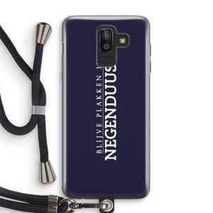 Blijve plakken in Negenduust: Samsung Galaxy J8 (2018) Transparant Hoesje met koord