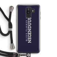Blijve plakken in Negenduust: Samsung Galaxy J8 (2018) Transparant Hoesje met koord