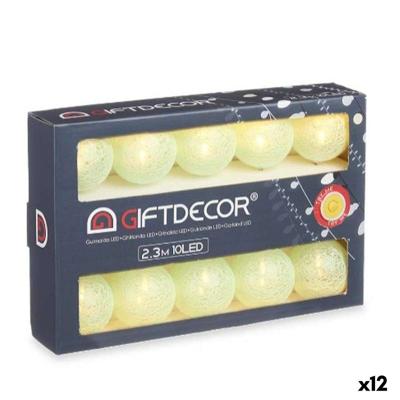 LED-lichtkrans Gift Decor Groen 2,3 m 31 x 20 x 6,5 cm Klot (12 Stuks)