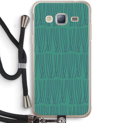 Swirls: Samsung Galaxy J3 (2016) Transparant Hoesje met koord