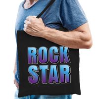 Rockstar kado tas zwart voor heren - Feest Boodschappentassen