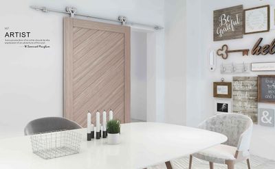 Schuifdeurset 'Bink' rvs 2 mtr. met softclose