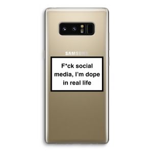 I'm dope: Samsung Galaxy Note 8 Transparant Hoesje
