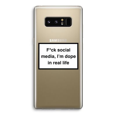 I'm dope: Samsung Galaxy Note 8 Transparant Hoesje