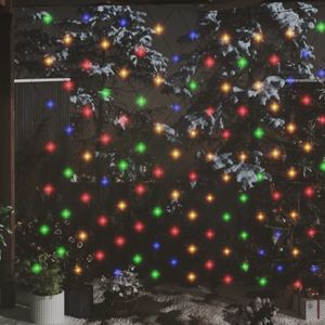 VidaXL Kerstnetverlichting 204 LED's binnen/buiten 3x2 m meerkleurig