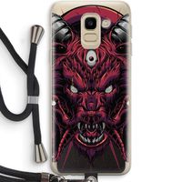 Hell Hound and Serpents: Samsung Galaxy J6 (2018) Transparant Hoesje met koord