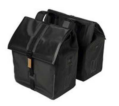Basil urban dry dubbele fietstas, waterdicht, 50l, mat zwart