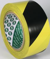 IKS Grondmarkeringstape | PVC | zwart/geel | lengte 33 m | breedte 50 mm | wiel | 36 stuks - 5635000001 5635000001